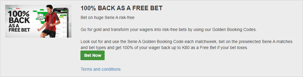Image shows a Free bets Bonus
