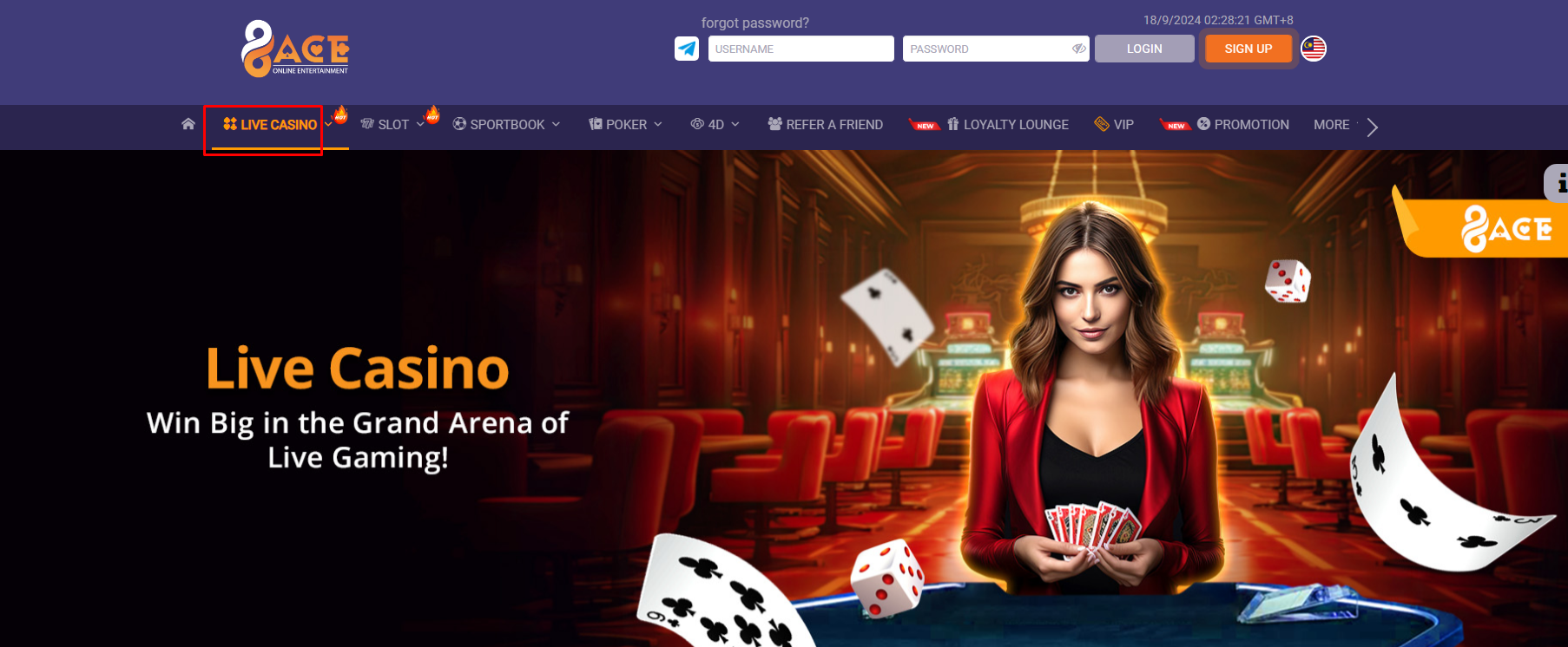 96Ace Live Casino 96Ace Asia Live Casino
