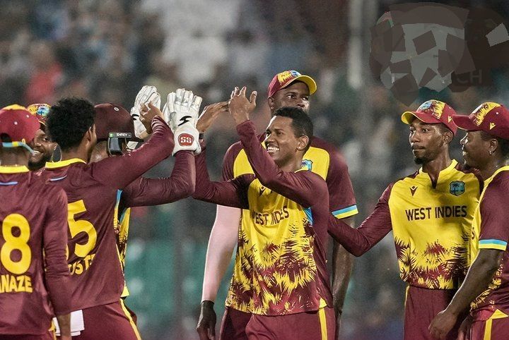 ALL SMILES: West Indies players celebrate a wicket. @Windies Cricket/X