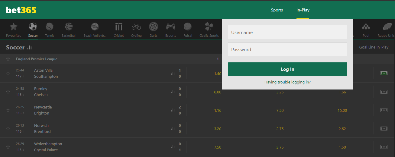 Bet365 login India Bet365 India Computer Login