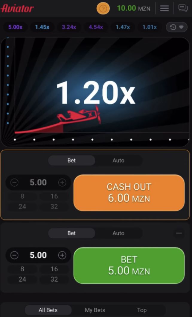 Cash out do Aviator na versão mobile do iPhone