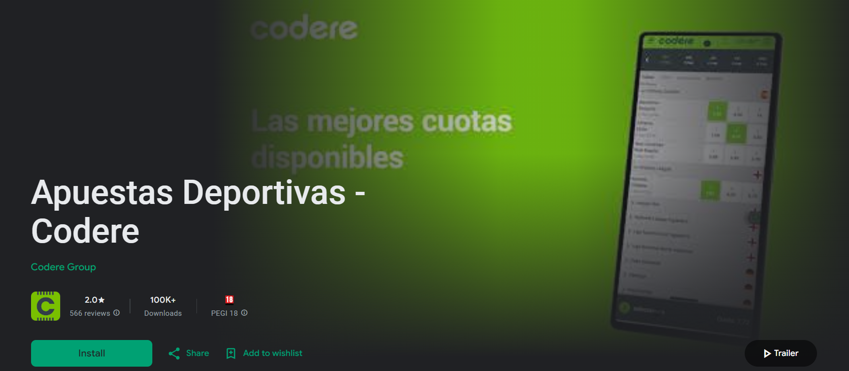 Codere App para Android