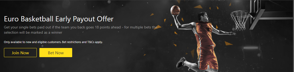 Bet365 Euro Basketball Early Payout Offer