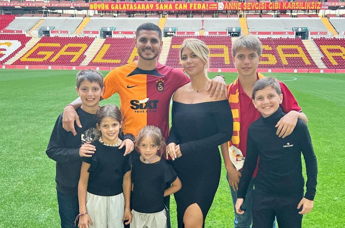 Mauro Aicardi, Wanda Nara e hijos