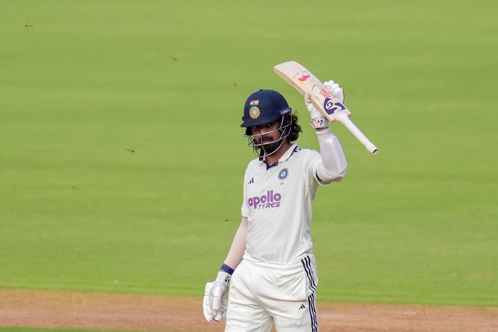 FINE KNOCK: KL Rahul scores an unbeaten fifty. @ICC/X