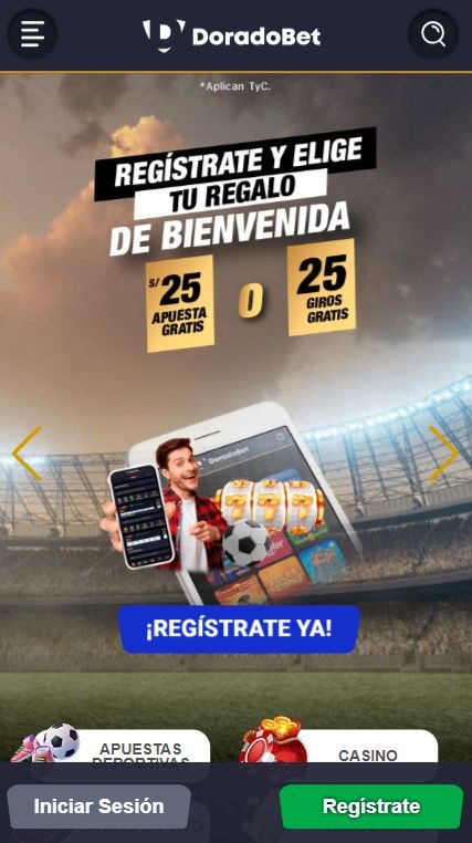 Screenshot de la app de Dorabet Perú