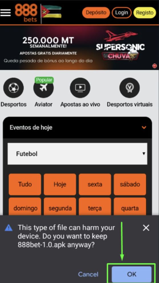 Alerta do sistema Android para instalação de programas fora da Play Store