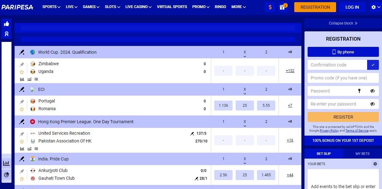 Image showing Paripesa live betting