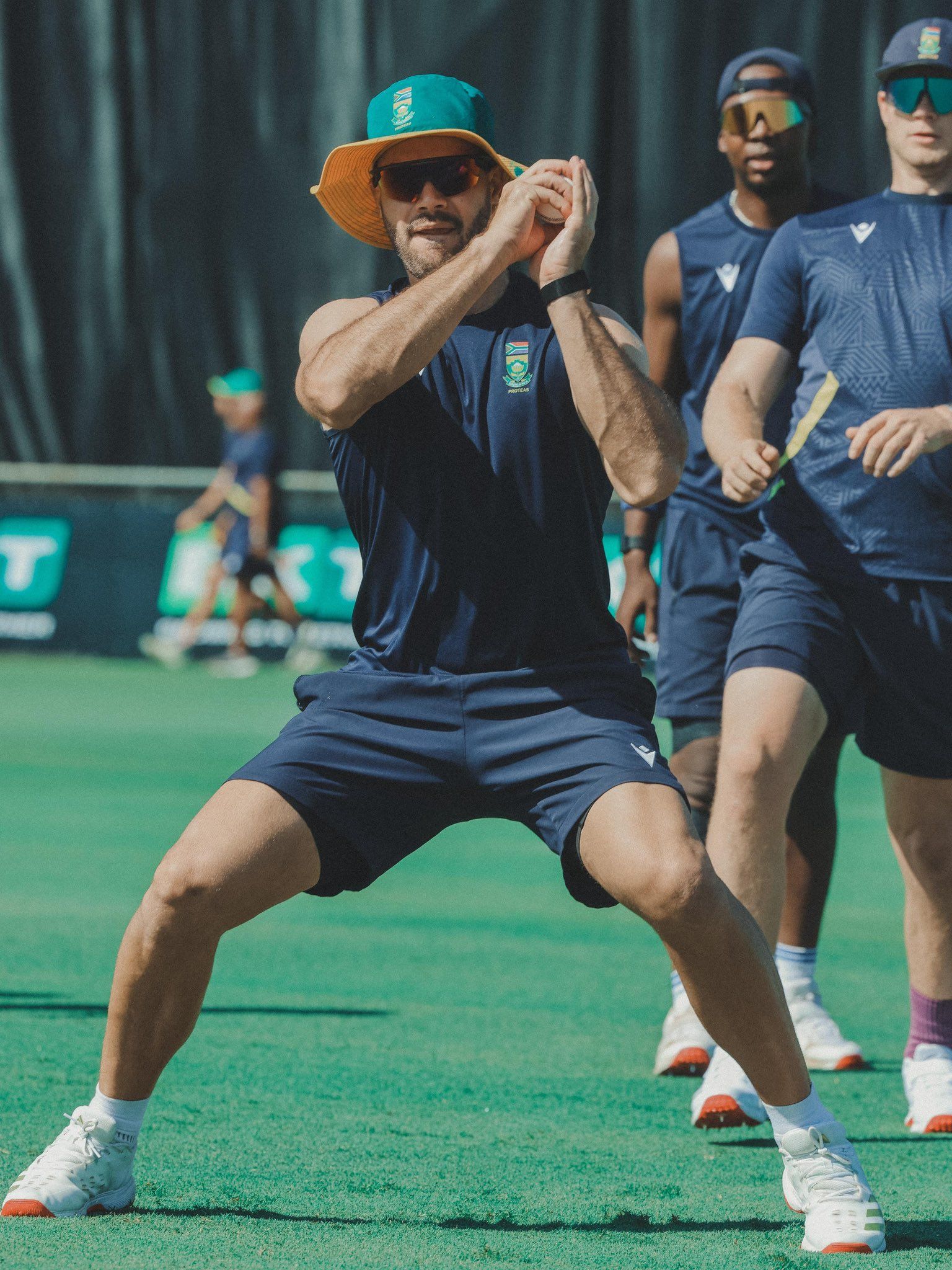 South African players during a training sesson ahead of the T20 series starting tomorriow. @Proteas Men/X South African players during a training sesson ahead of the T20 series starting tomorriow. @Proteas Men/X