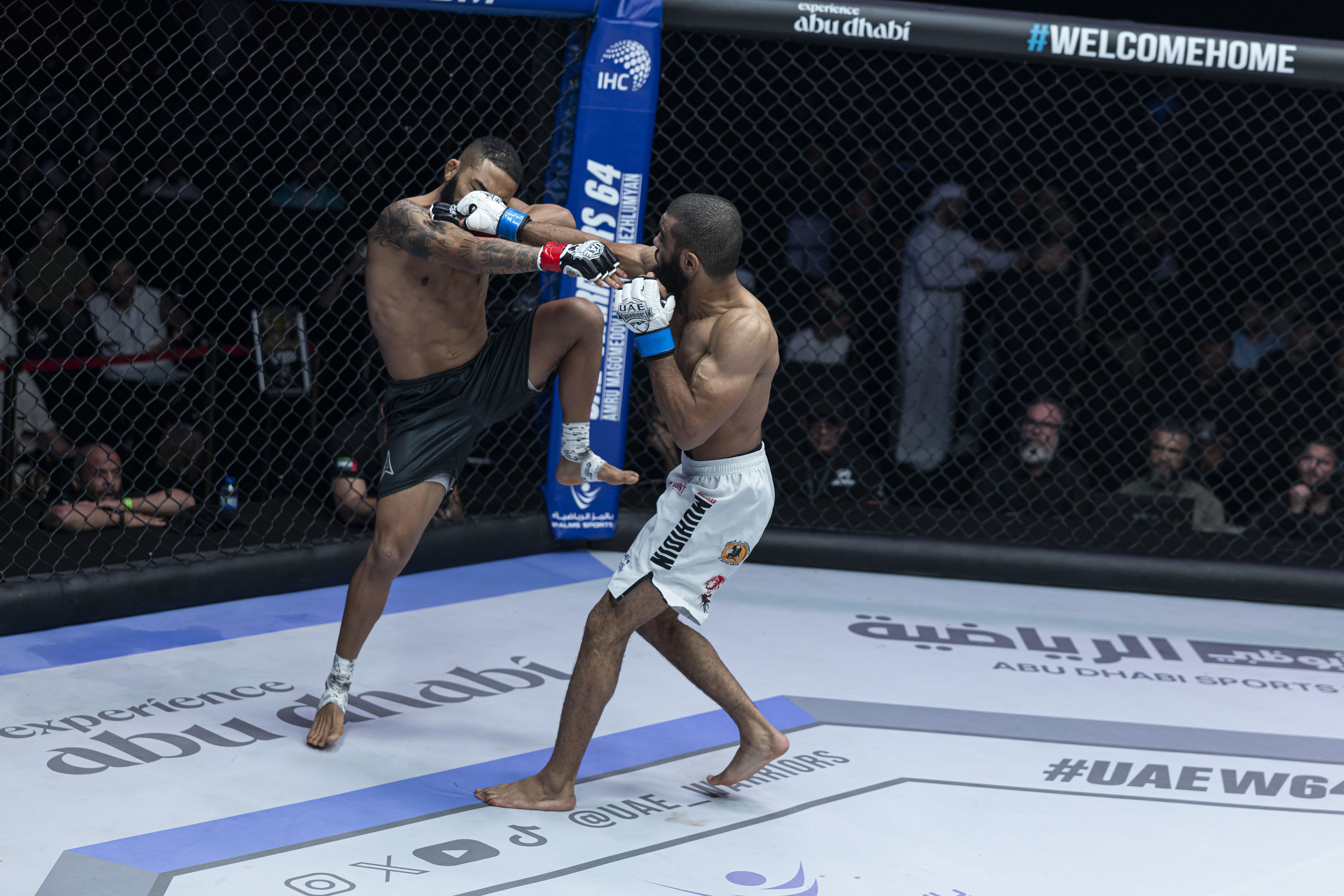Action from the match between Muhidin Abubakar and Brazilian Champion Iago Ribeiro.