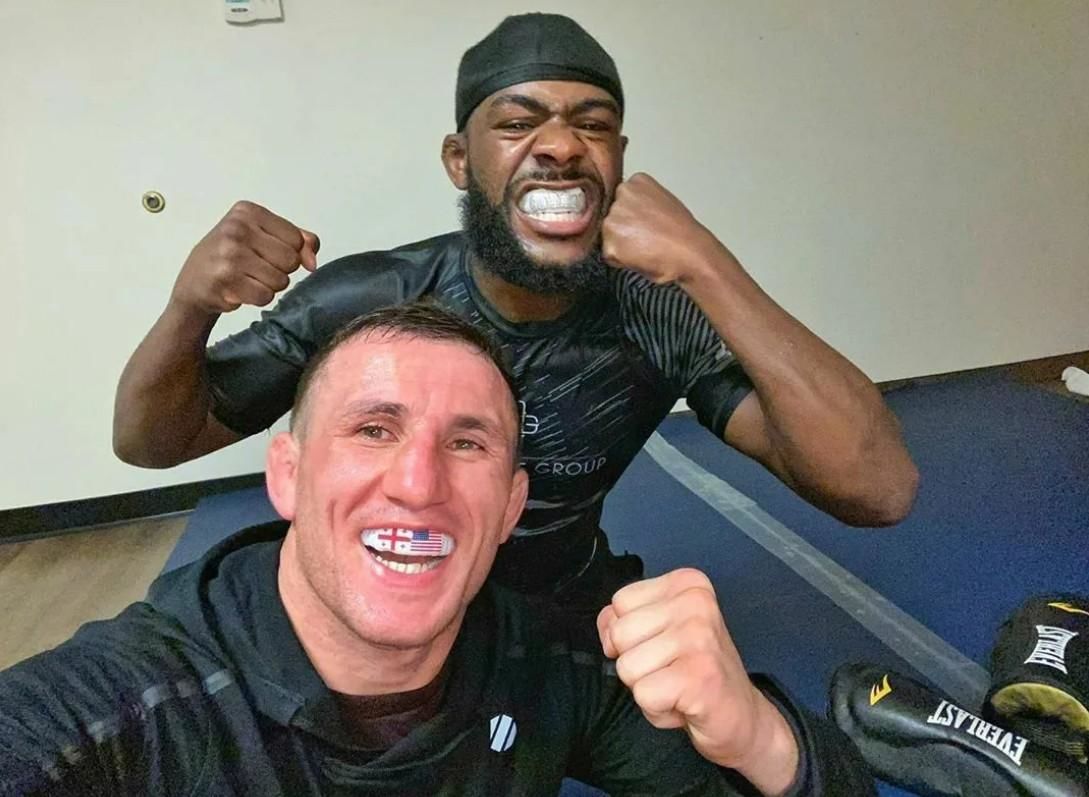 Merab Dvalishvili and Aljamain Sterling Merab Dvalishvili and Aljamain Sterling