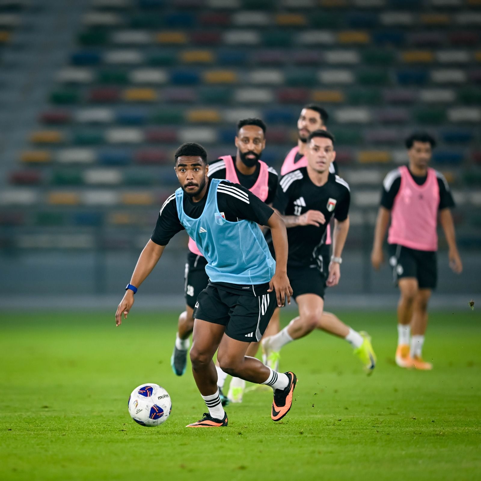 GEARING UP: UAE team training ahead of their clash against Iraq. @UAEFA