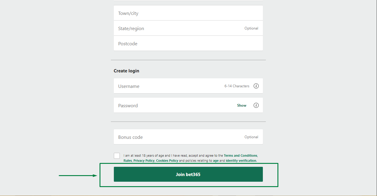 Click Join Bet365