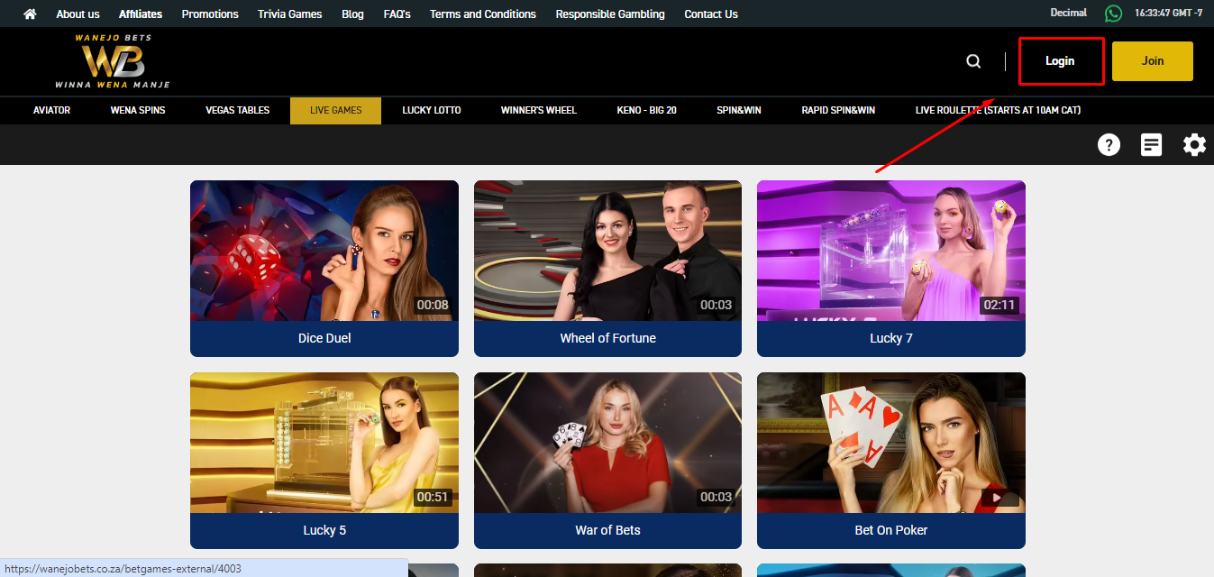 WanejoBets Login WanejoBets Sign In