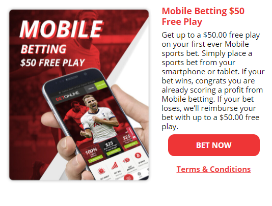 Mobile Betting $50 Free Play