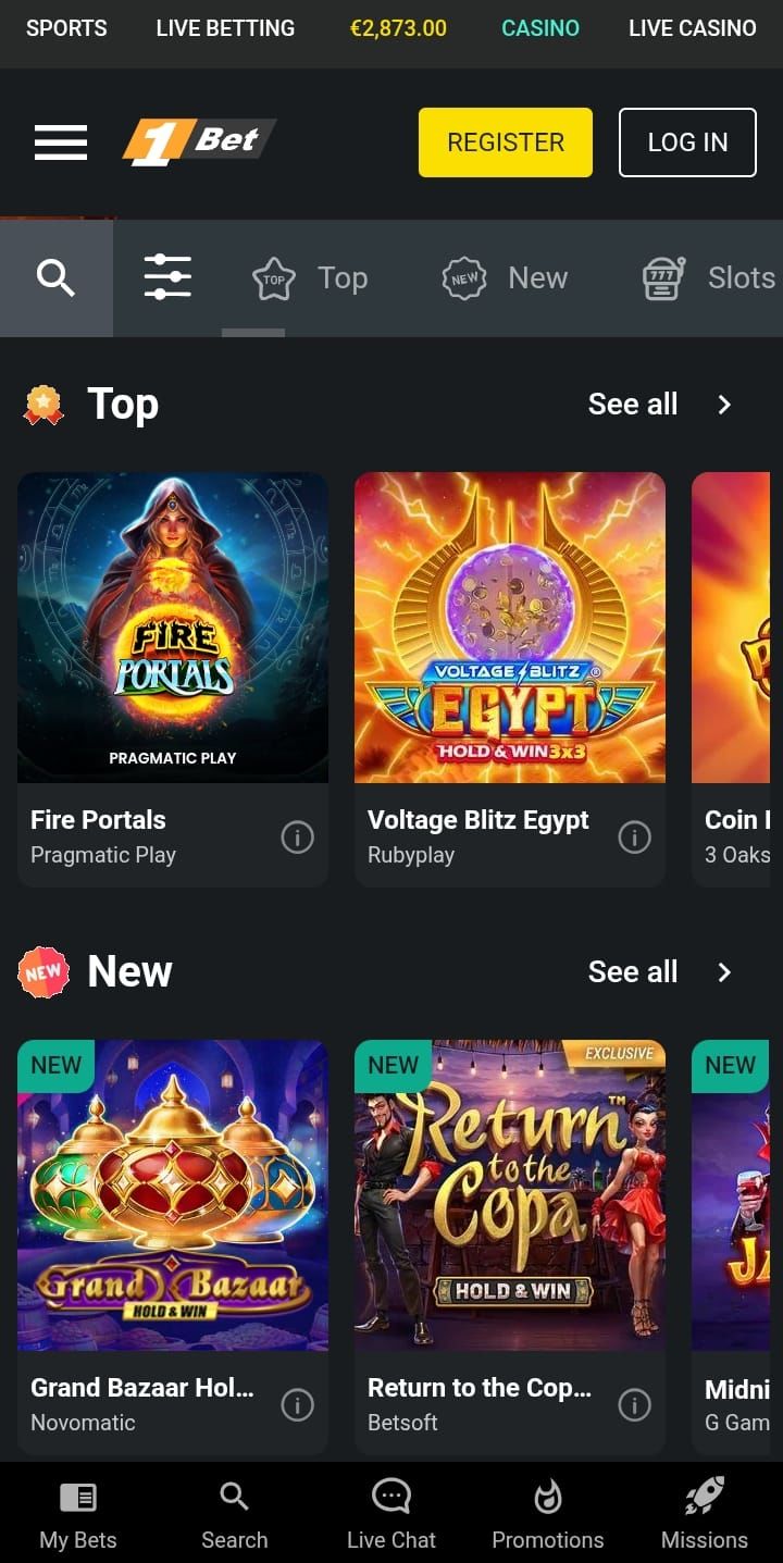 1Bet Casino Category