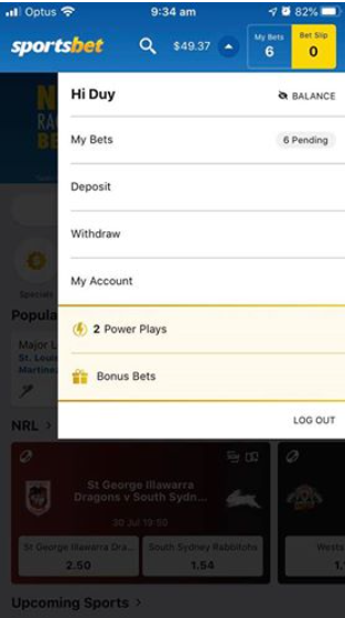 Withdrawing funds on SportsBet