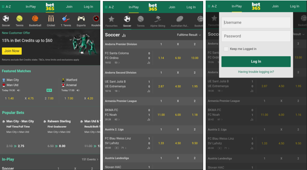 login Canada Bet365 Mobile website