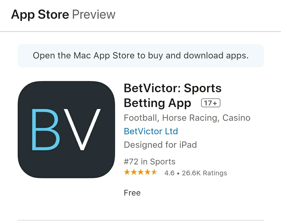 iOS App BetVictor