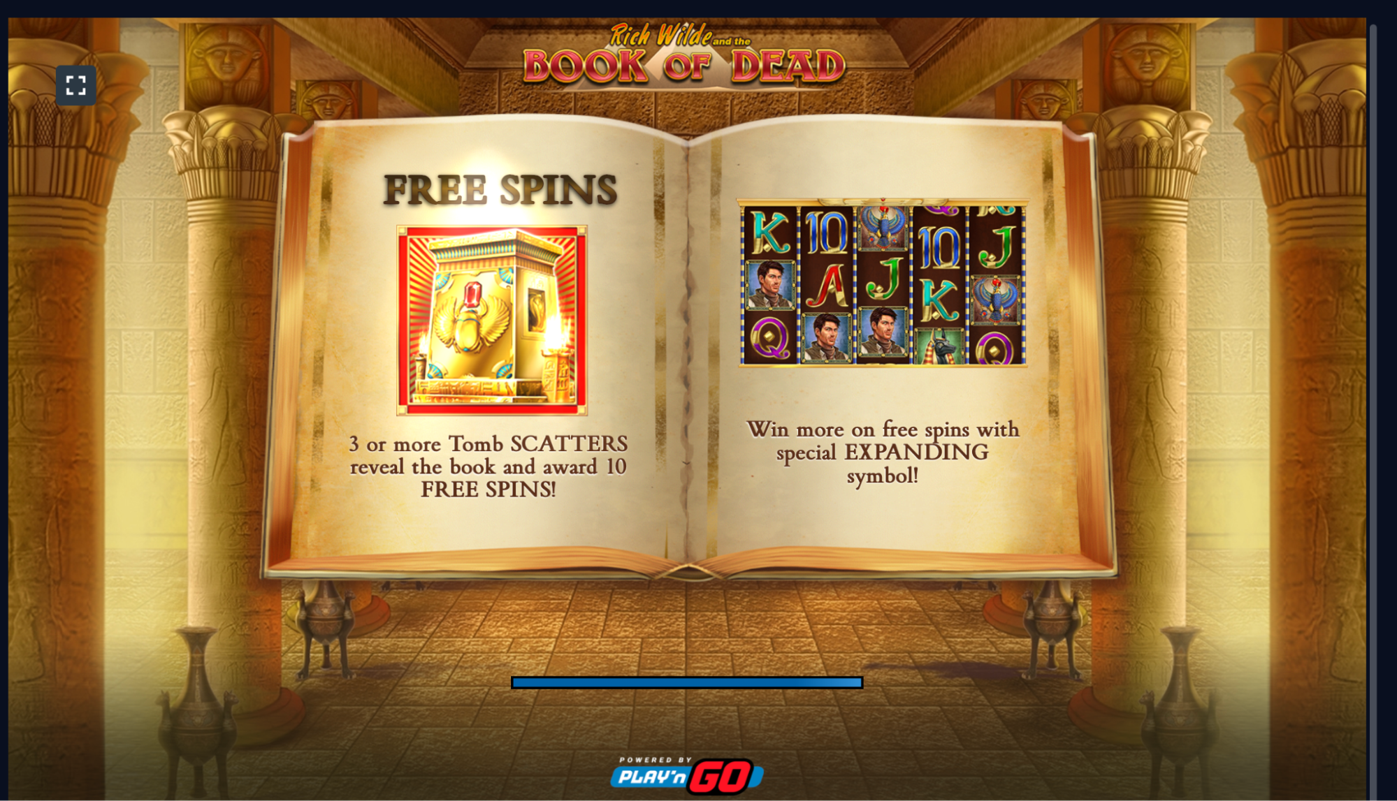 Book of Dead Game Main Page