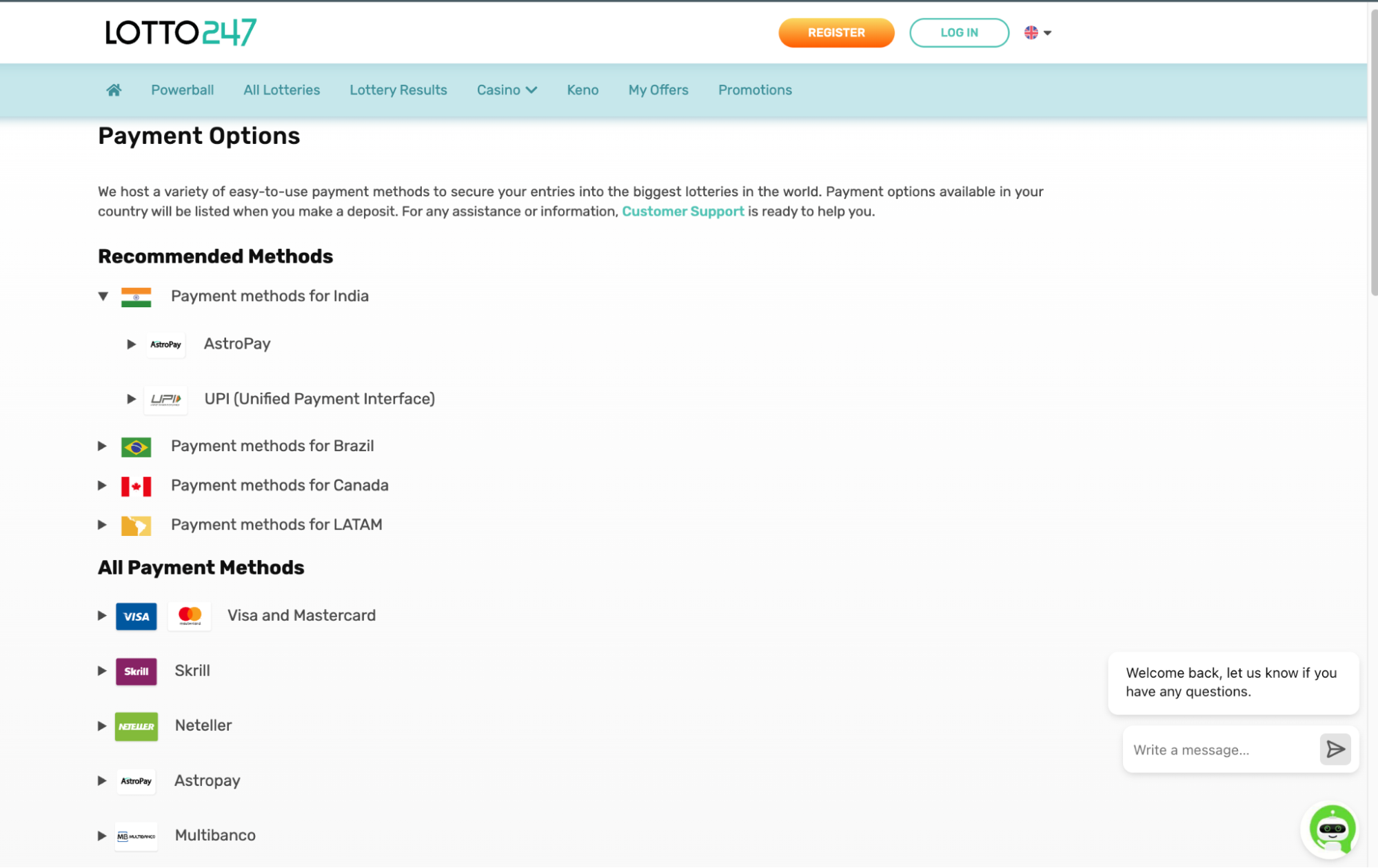 Lotto247 Payment Options Lotto247 Payment Options
