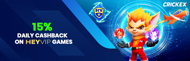 Crickex HeyVIP cashback