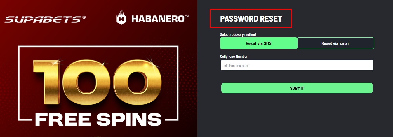 I forgot my Supabets Username and Password