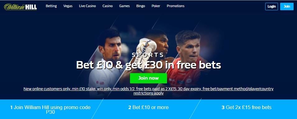 William Hill's offer for new online customers