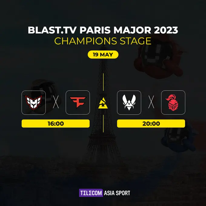 BLAST.tv Paris Major 2023 playoff schedule for May 18