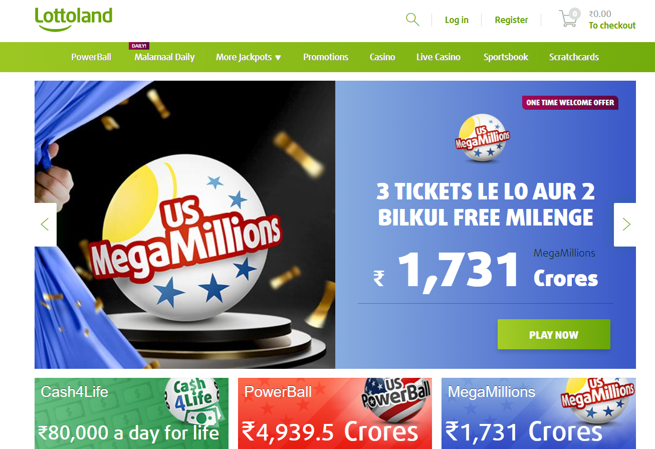 Lottoland homepage Lottoland lotteries homepage