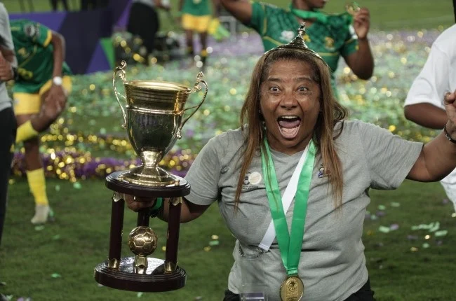 Banyana Banyana coach Desiree Ellis leading the team to African Champions in 2022 Banyana Banyana coach Desiree Ellis leading the team to African Champions in 2022