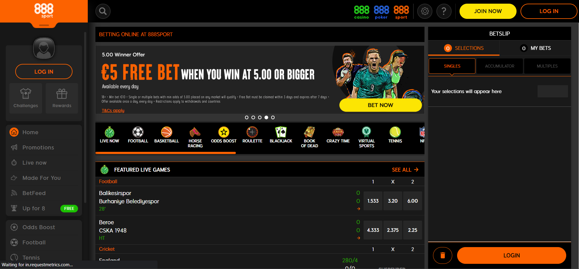 Image for 888Bet homepage