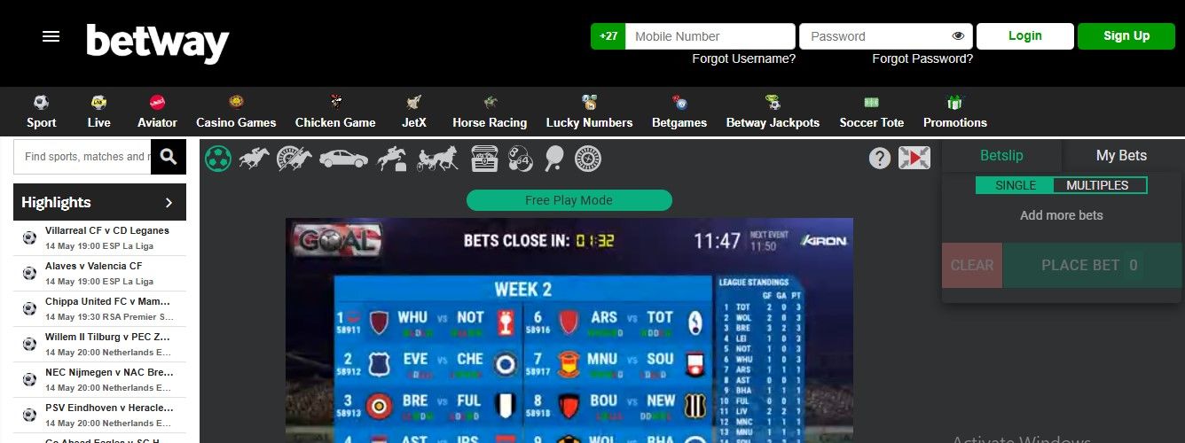 Betway Jika Sports Betway Features