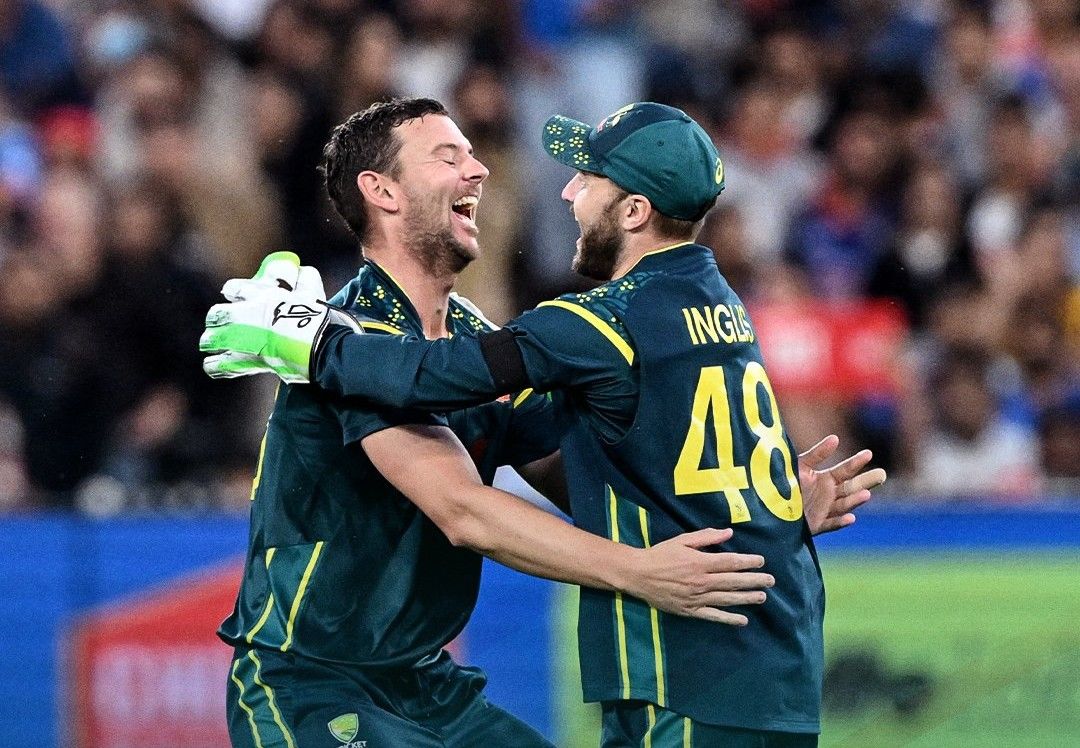 Josh Hazlewood’s 3-13 takes the wind out of India’s sails.  @cricketcomau