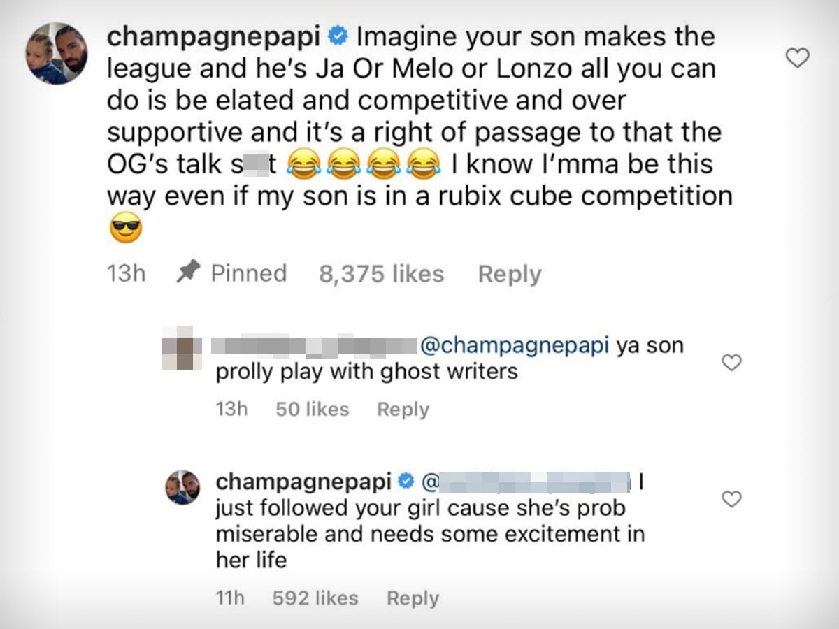Drake's comment on Tee Morant