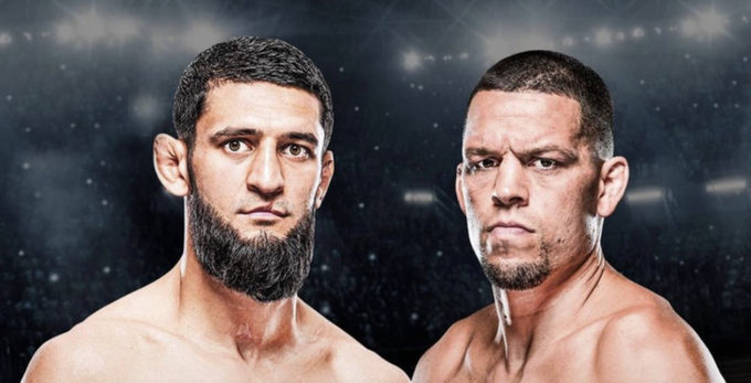 Khamzat Chimaev and Nate Diaz