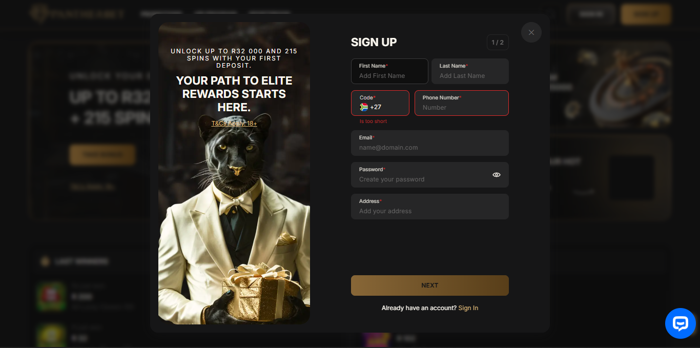 Key in Registration Credentials