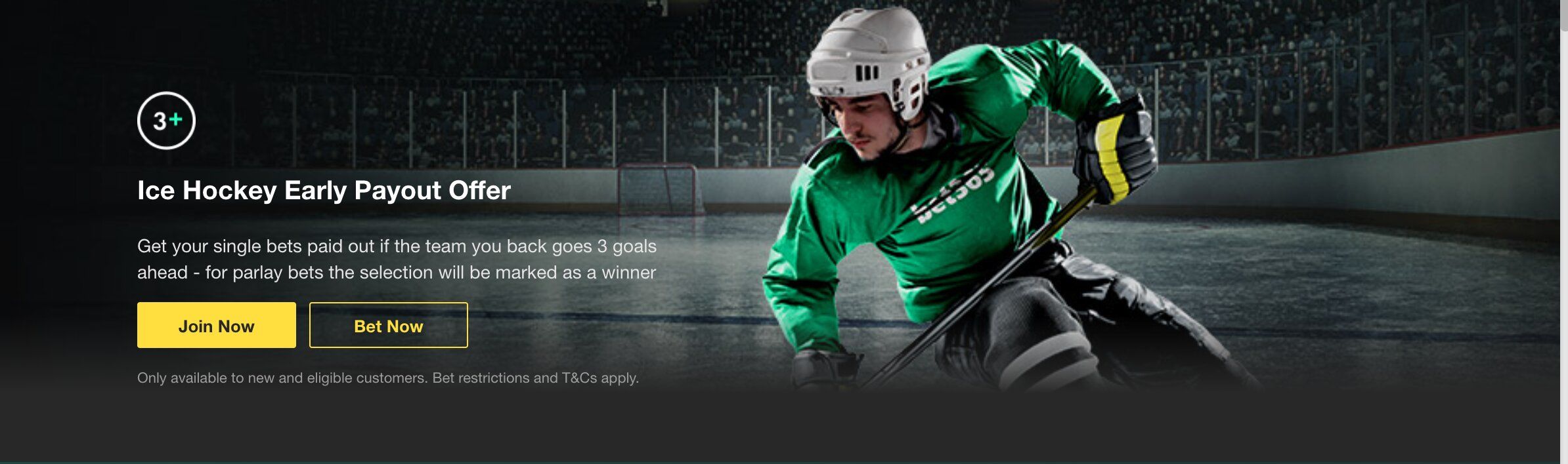 Bet365 Ice Hockey Early Payout Offer