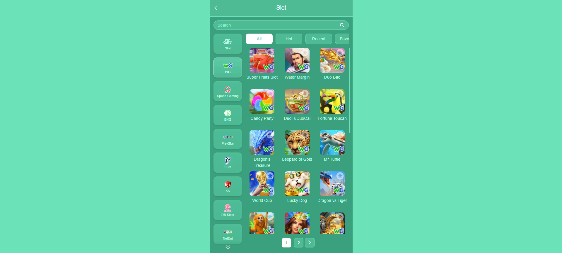 Casino games on Goawin