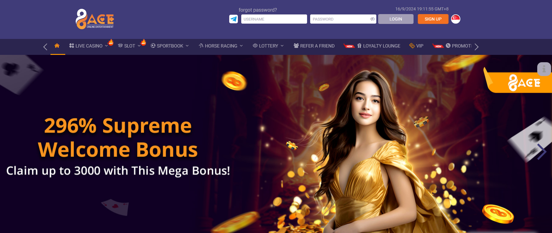 96Ace Homepage 96Ace Review