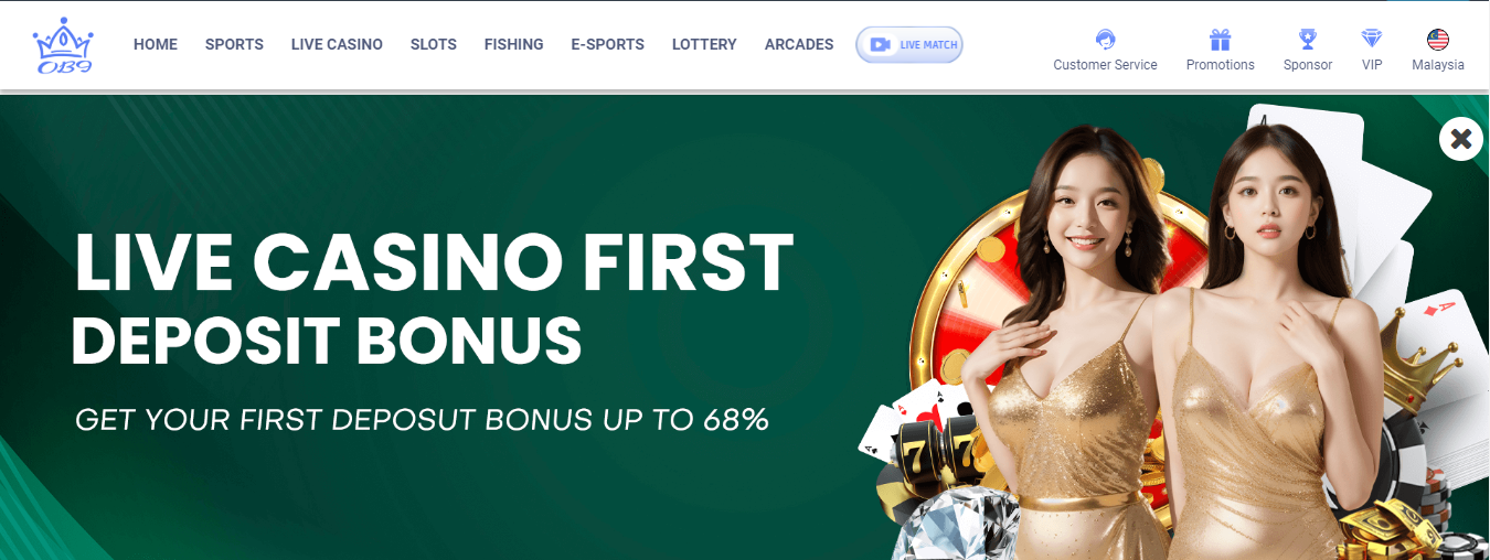 OB9 Live Casino OB9 Live Casino Bonus
