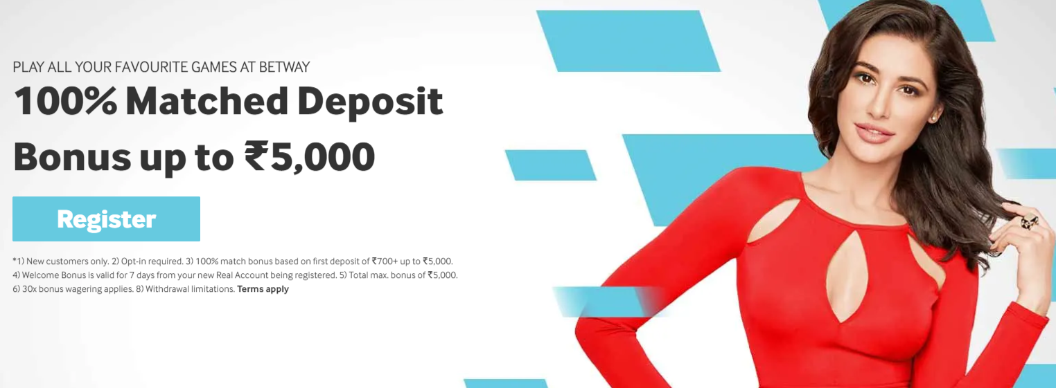 100% Matched Deposit Bonus of up to ₹5,000