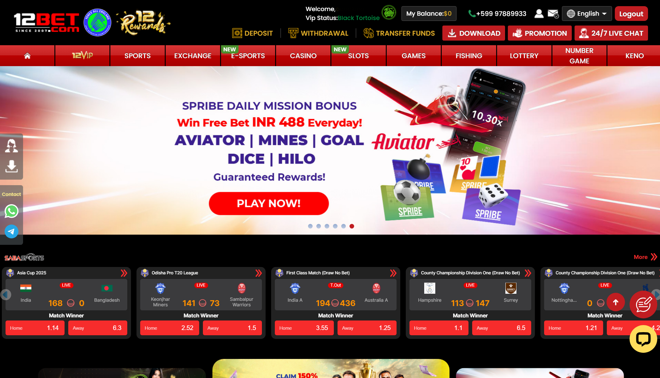 Click the Login Button