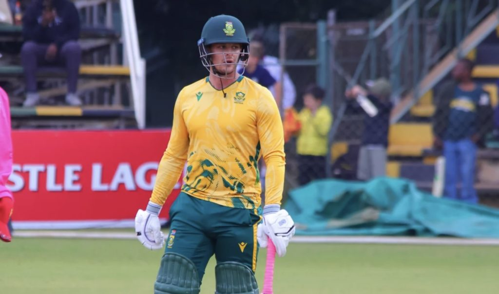 A maiden T20I half-century by Rubin Hermann took South Africa to a seven-wicket win over Zimbabwe in their Tri-Series match in Harare on Sunday. A maiden T20I half-century by Rubin Hermann took South Africa to a seven-wicket win over Zimbabwe in their Tri-Series match in Harare on Sunday.