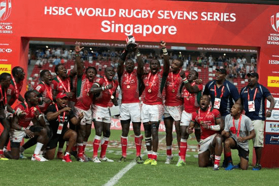 Kenya 7s HSBC Singapore Sevens Winners Image of Kenya 7s HSBC Singapore Sevens