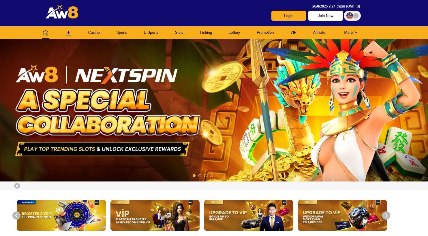 AW8 Malaysia Homepage AW8 Malaysia Homepage Image