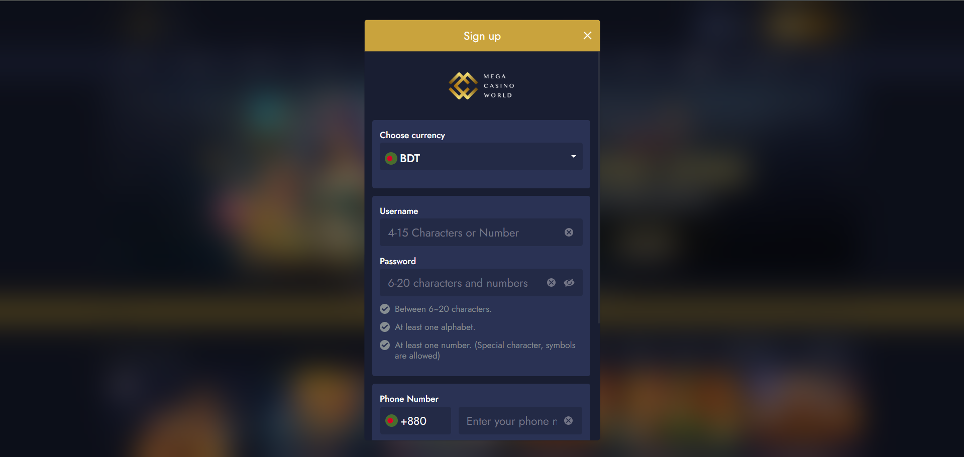 Registration at MCW cricket BD