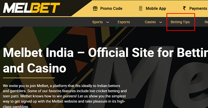Melbet betting tips