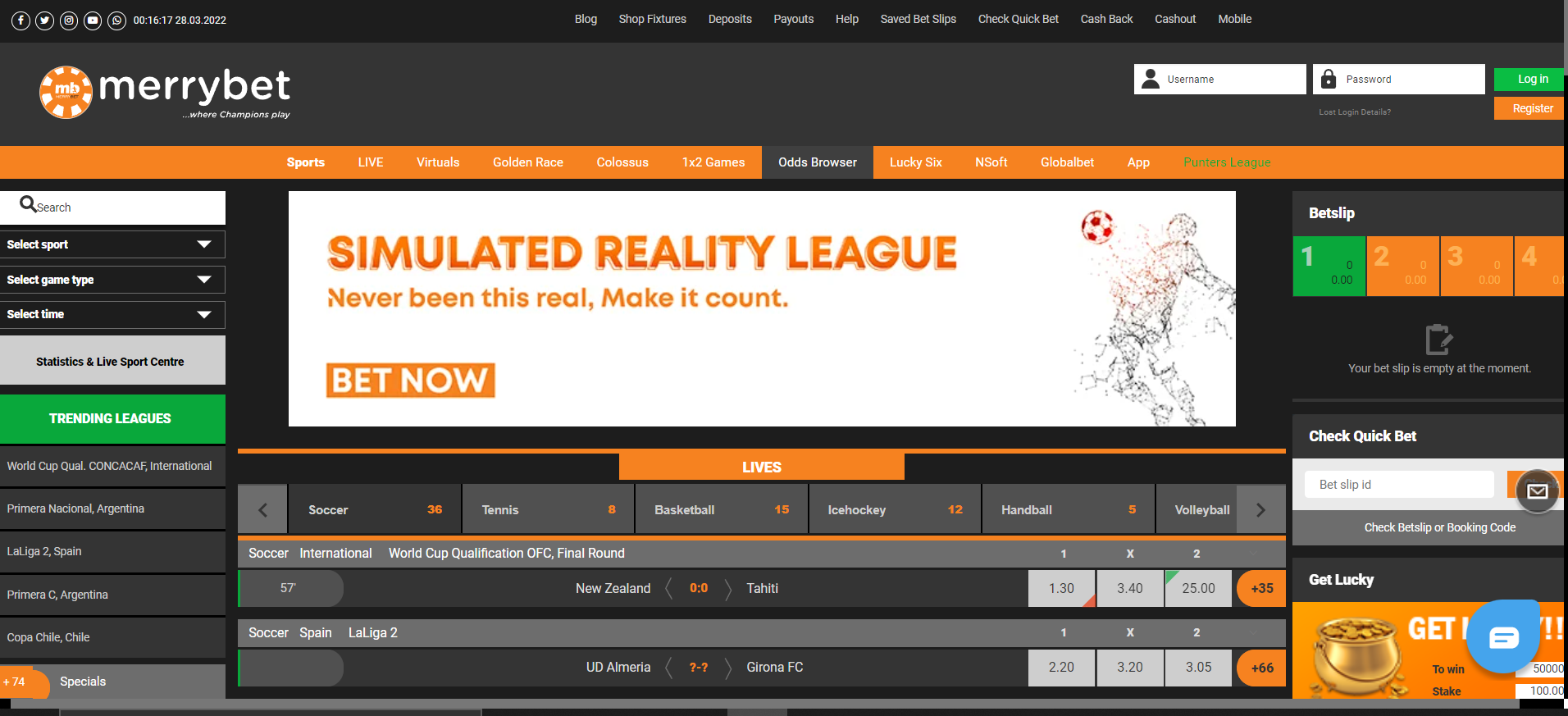 MerryBet online sports betting website The sportsbook covers numerous leagues and sports for betting to its customers