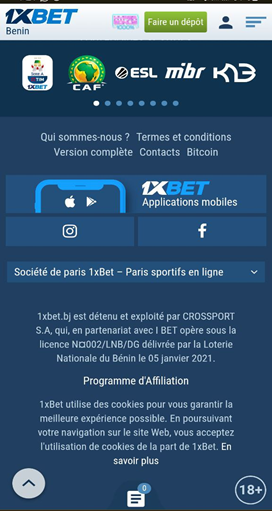 Téléchargement de l’application 1xBet pour iOS